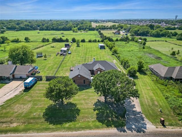 drone / aerial view featuring a rural view