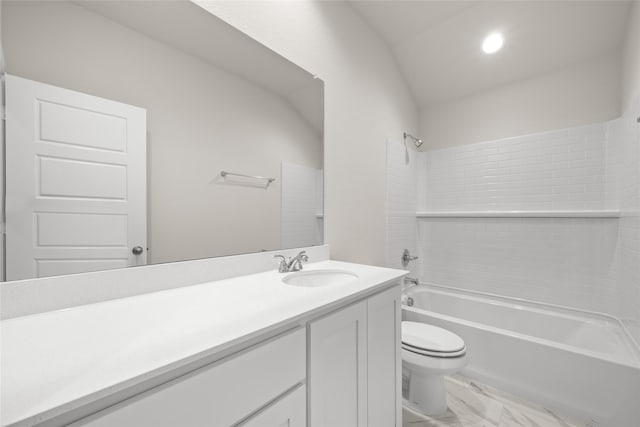 3656 N Crowley Cleburne Rd, Fort Worth, TX 76036 - full bathroom with vanity, toilet, and tiled shower / bath