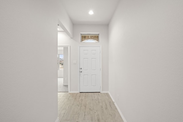 3656 N Crowley Cleburne Rd, Fort Worth, TX 76036 - doorway to outside featuring light hardwood / wood-style floors