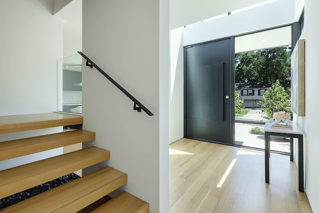 entryway featuring light hardwood / wood-style floors