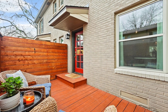 view of wooden terrace