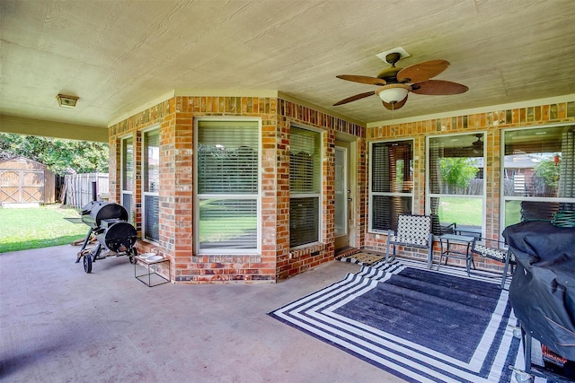1721 Vista Ridge Dr W, Midlothian, TX 76065 - view of patio with ceiling fan