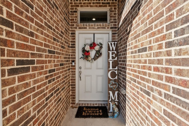 view of doorway to property