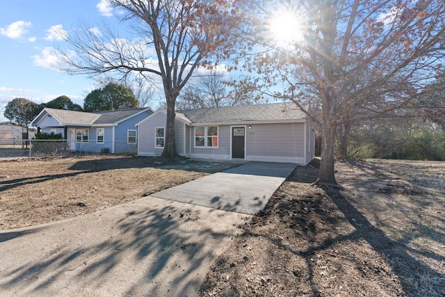 view of ranch-style home