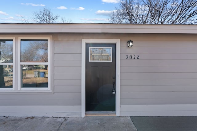 view of doorway to property