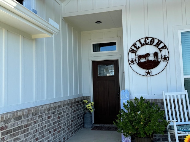 view of doorway to property