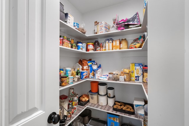 view of pantry