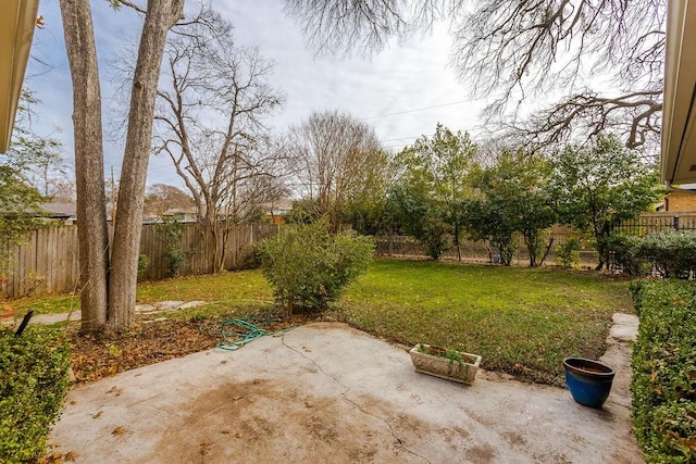 view of yard featuring a patio