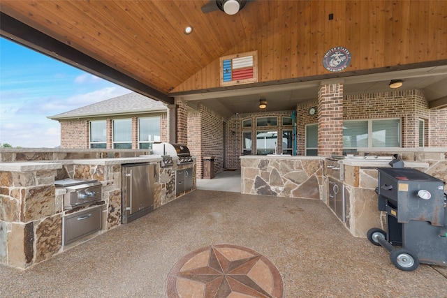 view of patio / terrace featuring grilling area and area for grilling