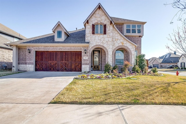 300 Ben Thomas St, Burleson, TX 76028 - view of front of house featuring brick siding, stone siding, and a garage