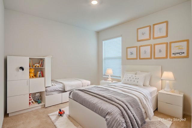 view of carpeted bedroom