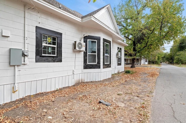 view of home's exterior featuring ac unit