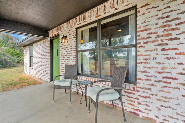 view of patio / terrace featuring covered porch