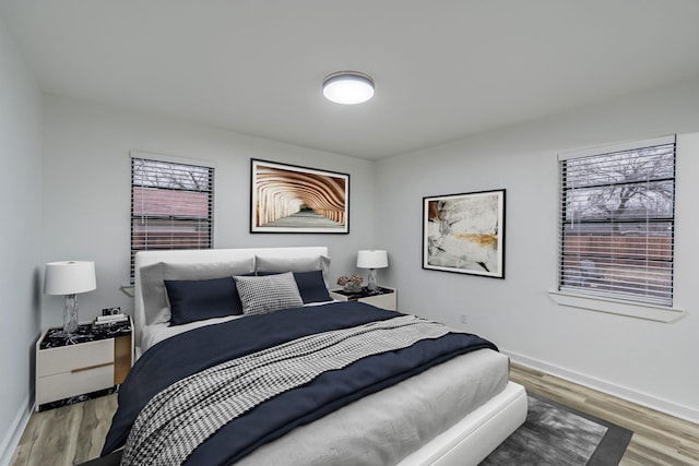 bedroom featuring light hardwood / wood-style floors