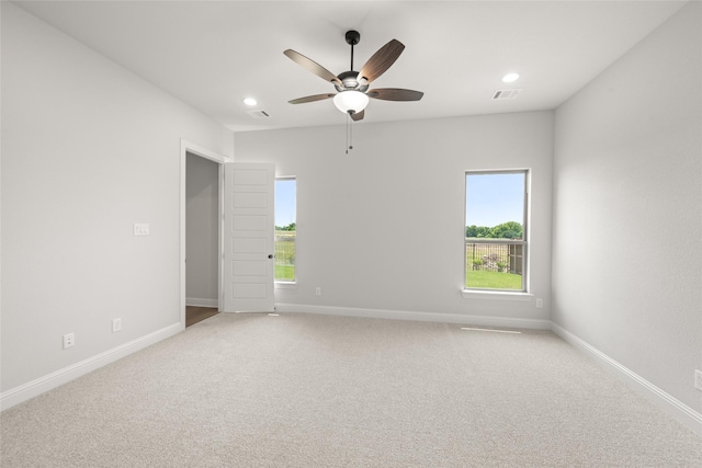 3270 Arbor Grove Trl, Midlothian, TX 76065 - carpeted empty room featuring ceiling fan, baseboards, and recessed lighting