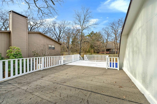 view of patio featuring a wooden deck