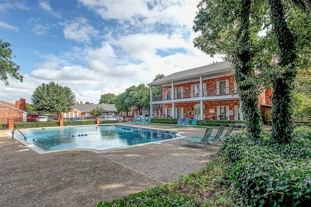 view of pool with a patio area