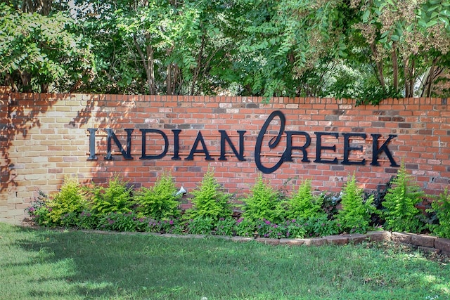 view of community sign