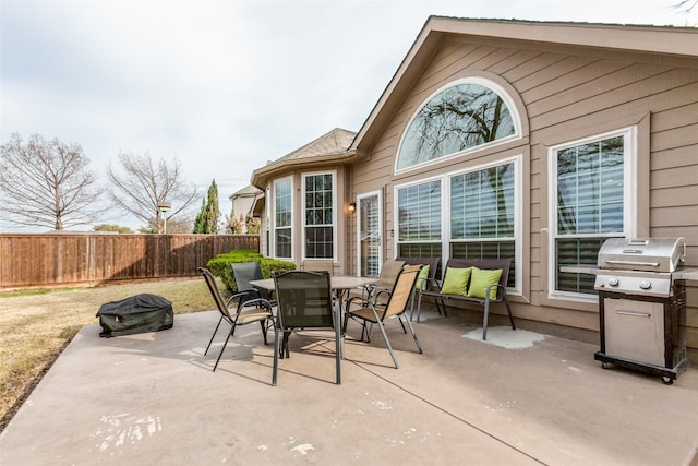 view of patio / terrace featuring area for grilling