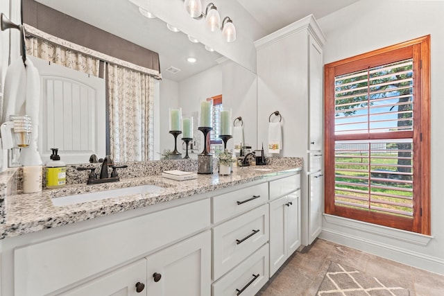 bathroom featuring vanity