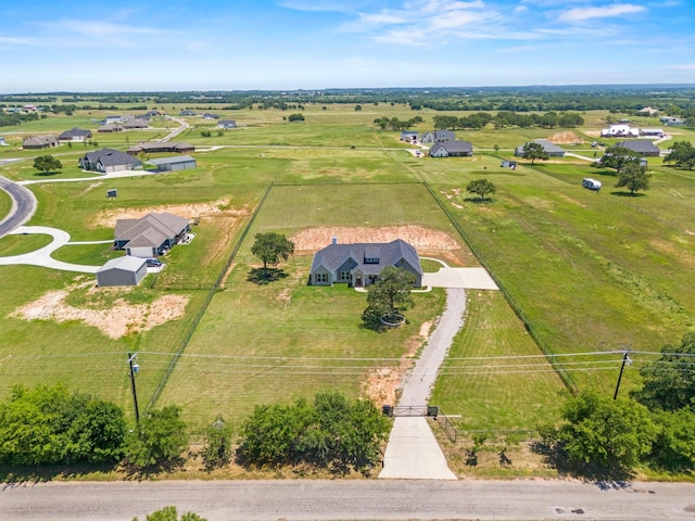 drone / aerial view featuring a rural view