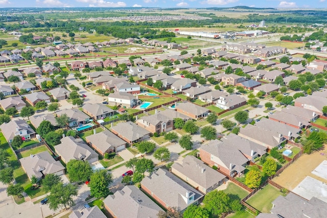 bird's eye view featuring a residential view