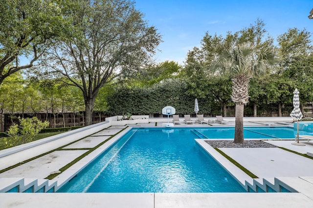 view of pool with a patio