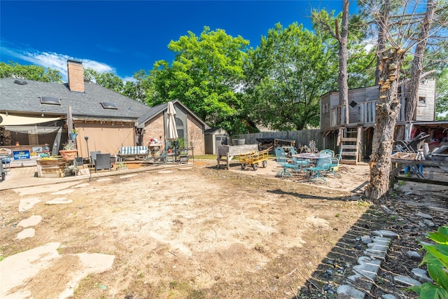 view of yard with a patio