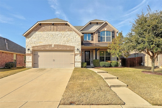 view of front of property featuring a front yard