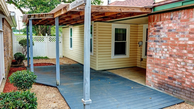 view of wooden terrace