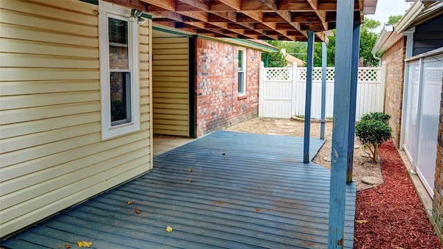 view of wooden deck