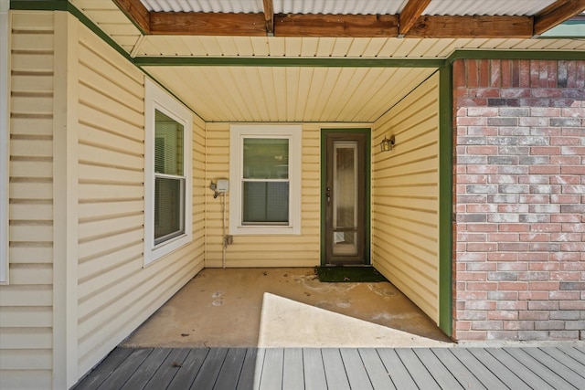 view of doorway to property