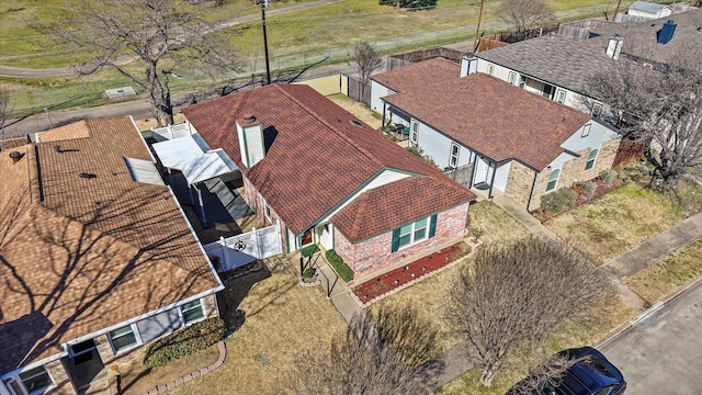 bird's eye view featuring a residential view