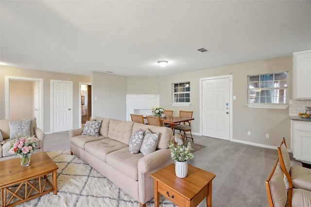 view of carpeted living room