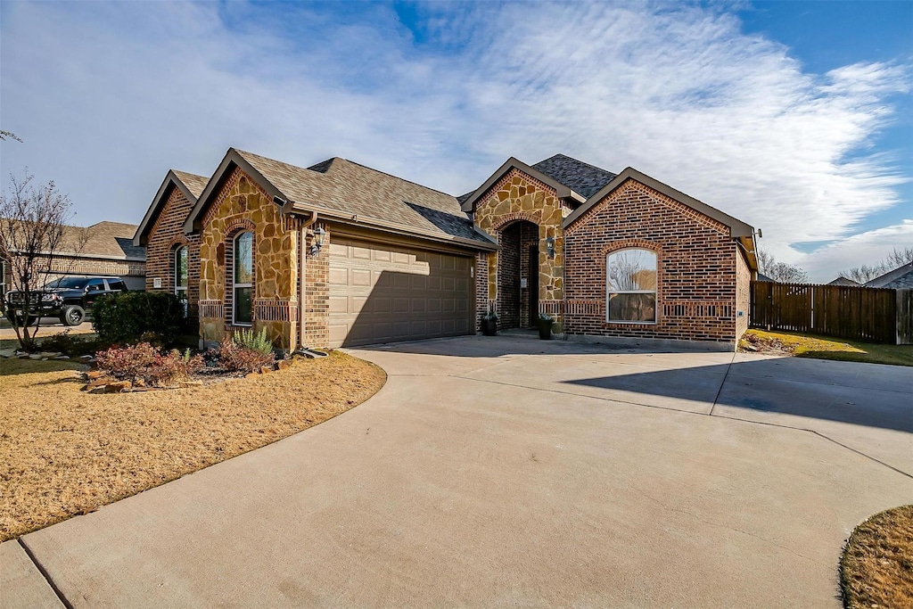 view of front of house featuring a garage