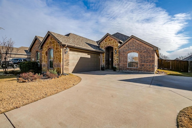 view of front of house featuring a garage