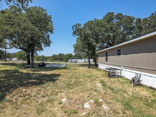 view of yard with cooling unit