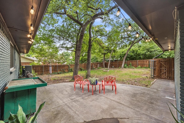 view of patio with cooling unit