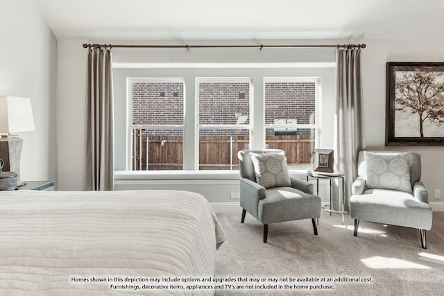 view of carpeted bedroom