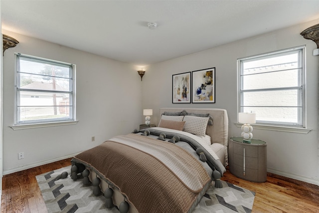 bedroom featuring light hardwood / wood-style flooring