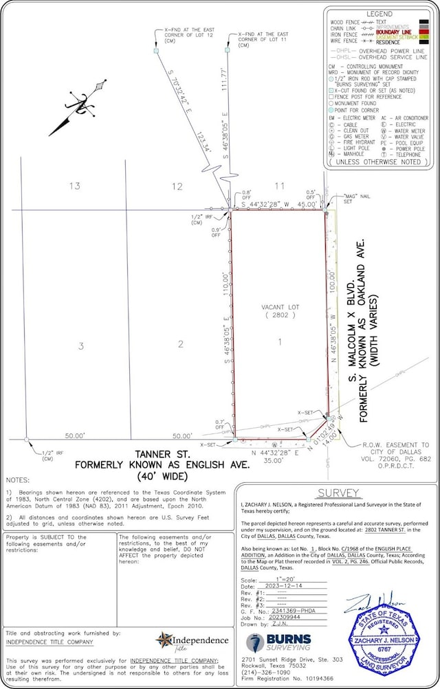 2802 Tanner St, Dallas TX, 75215 land for sale