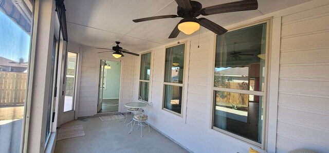 unfurnished sunroom with a healthy amount of sunlight