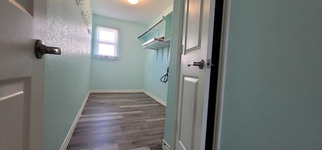 interior space featuring dark hardwood / wood-style floors