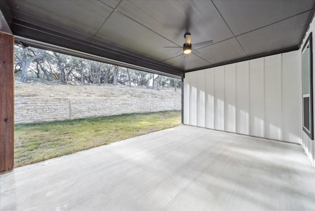 view of patio with ceiling fan