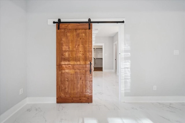 empty room with a barn door