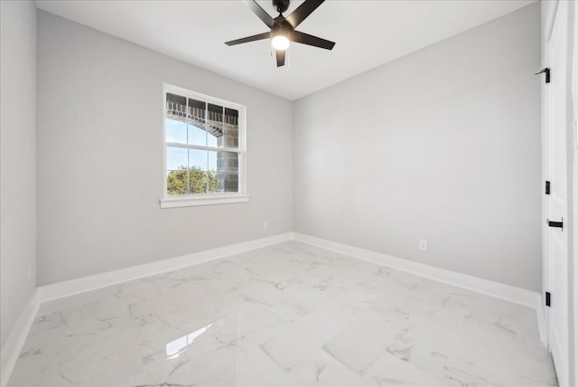 empty room with ceiling fan