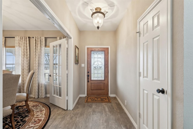 entryway featuring hardwood / wood-style floors