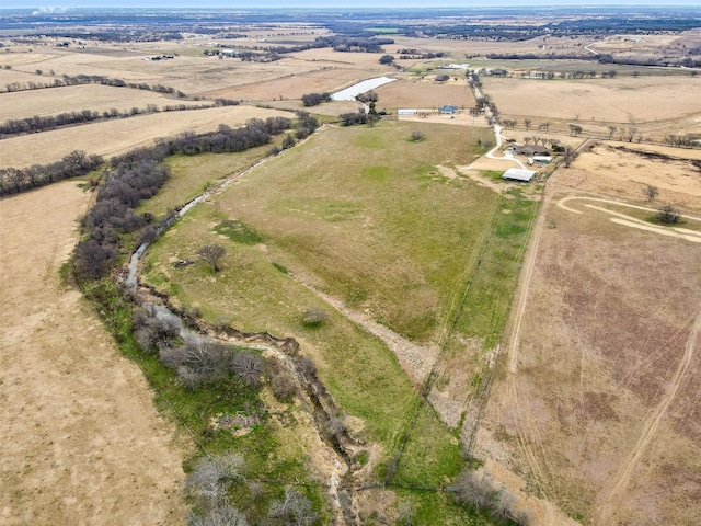 bird's eye view with a rural view