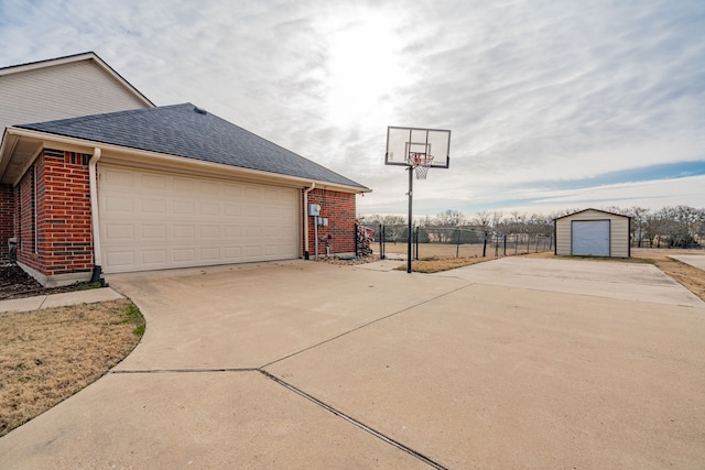 view of sport court