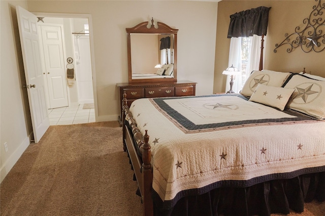 bedroom featuring carpet